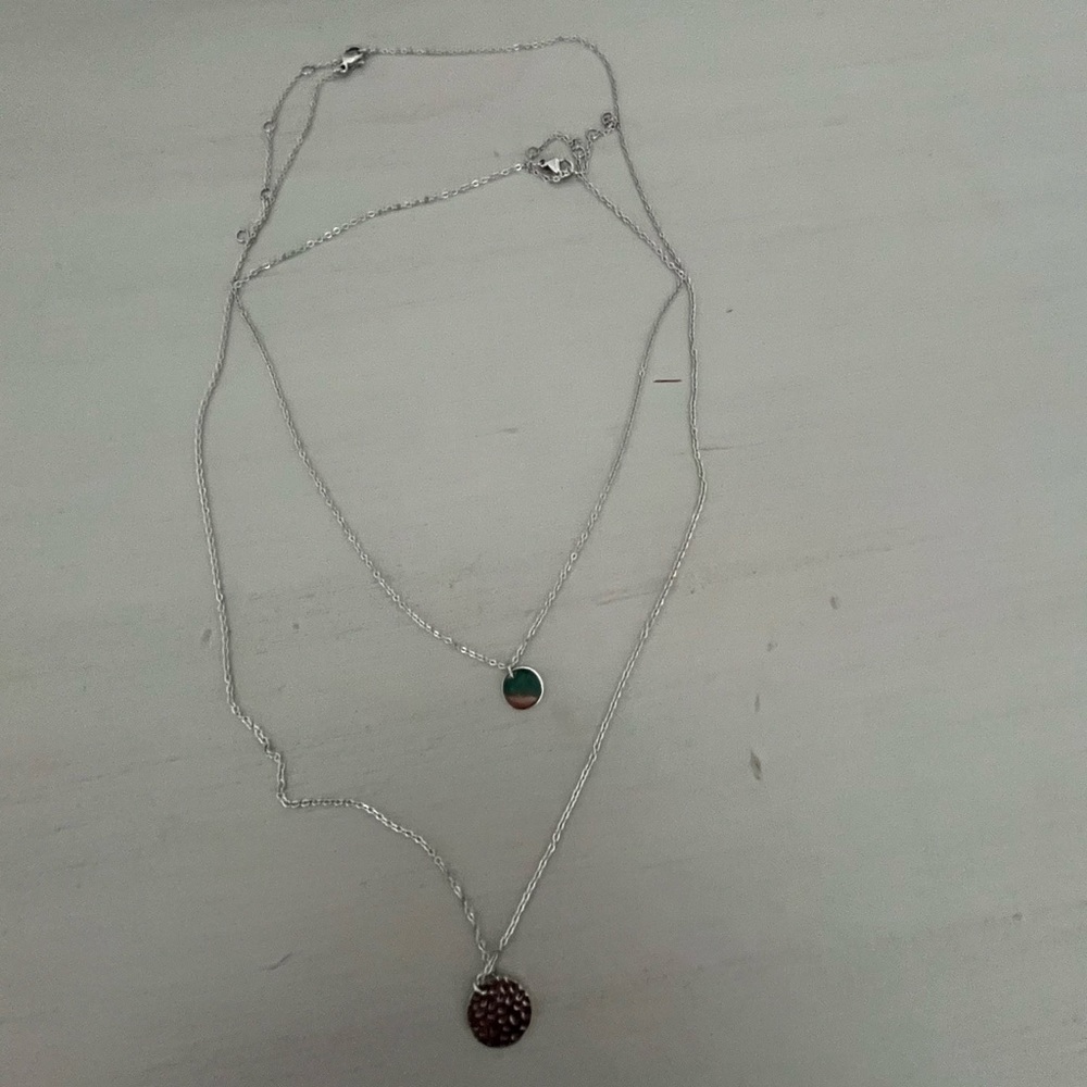 Silver Adjustable Necklace Set